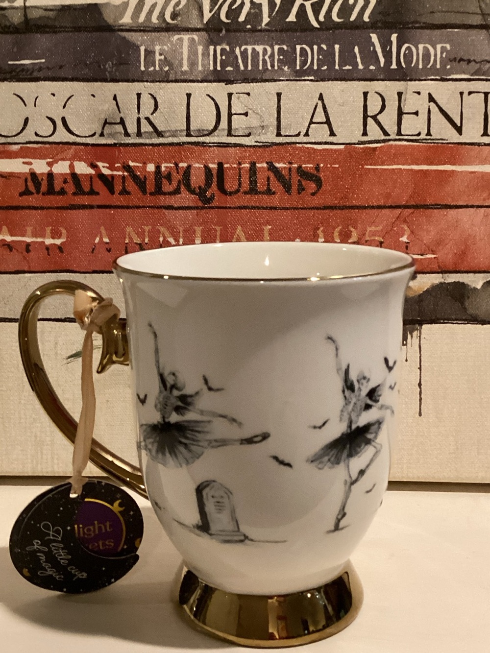 Ballerina Skeleton Halloween Mug